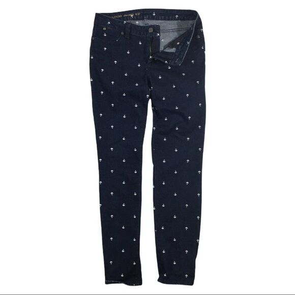 WJ27 Women’s Talbots Signature Slim Ankle Umbrella Dark Denim Jeans 27 - Picture 1 of 4